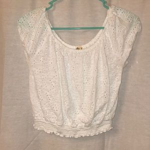 White floral crop top